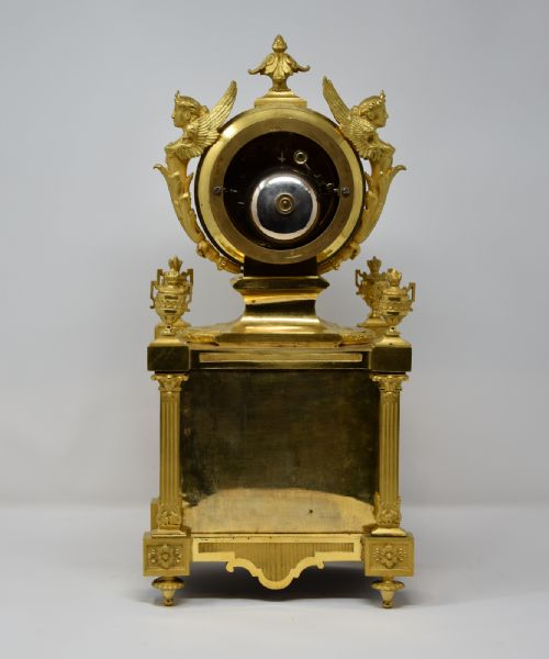 FRENCH PORCELAIN MOUNTED MANTEL CLOCK - ADDITIONAL PHOTO 4