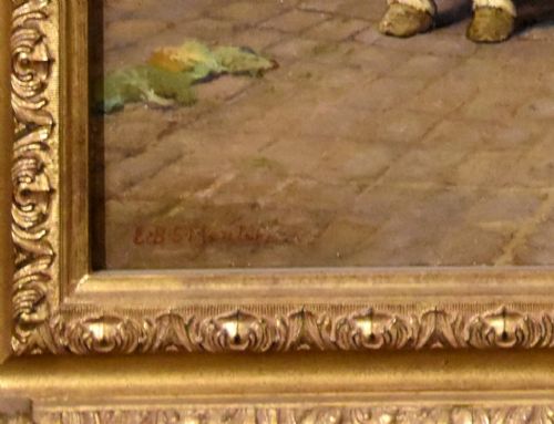 OIL PAINTING BY EDWARD BRICE STANLEY MONTEFIORE THE WOOL CART - ADDITIONAL PHOTO 4