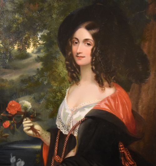 OIL PAINTING BY LOUIS WILLIAM DESANGES MARIA VANNECK - ADDITIONAL PHOTO 2