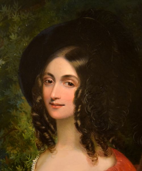 OIL PAINTING BY LOUIS WILLIAM DESANGES MARIA VANNECK - ADDITIONAL PHOTO 5