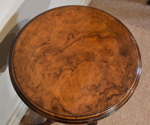 MID 19TH CENTURY WALNUT TRUMPET SHAPED WORK TABLE - ADDITIONAL PHOTO 3