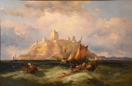 OIL PAINTING ATTRIBUTED TO HENDRIK WILLEBRORD JANSEN SHIPPING IN THE MEDITERRANEAN - ADDITIONAL PHOTO 1