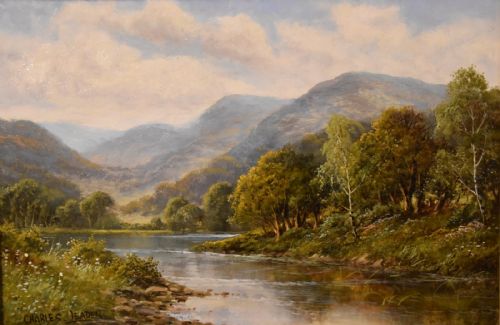 OIL PAINTING BY CHARLES LEADER NORTH WALES LANDSCAPE - ADDITIONAL PHOTO 1