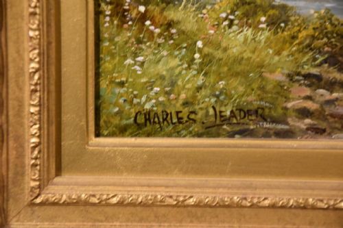 OIL PAINTING BY CHARLES LEADER NORTH WALES LANDSCAPE - ADDITIONAL PHOTO 4