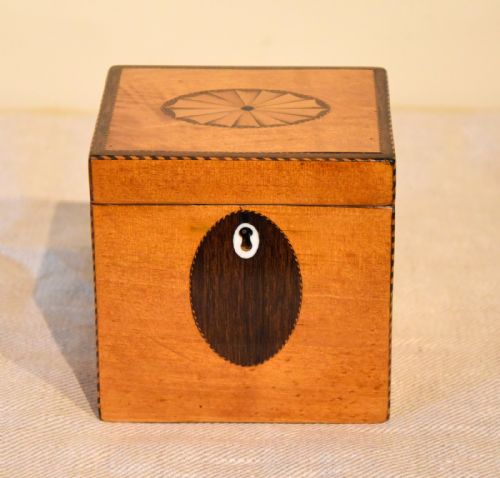 18TH CENTURY SATINWOOD TEA CADDY - ADDITIONAL PHOTO 1