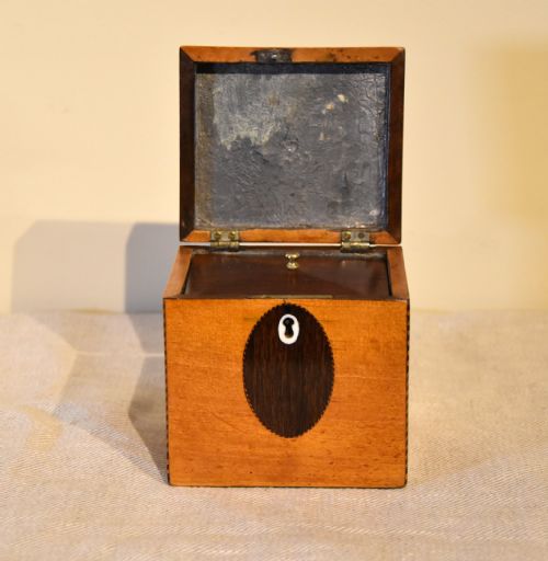 18TH CENTURY SATINWOOD TEA CADDY - ADDITIONAL PHOTO 4
