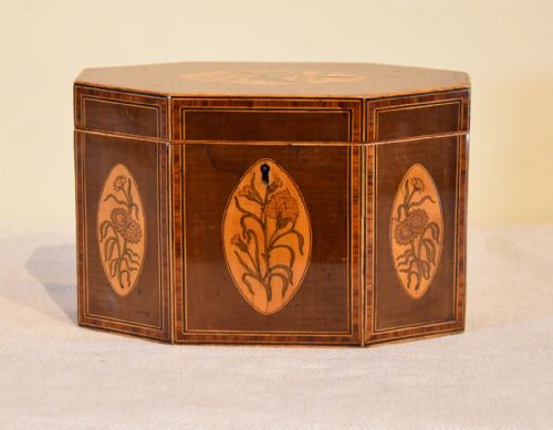 18TH CENTURY HAREWOOD TEA CADDY - ADDITIONAL PHOTO 1