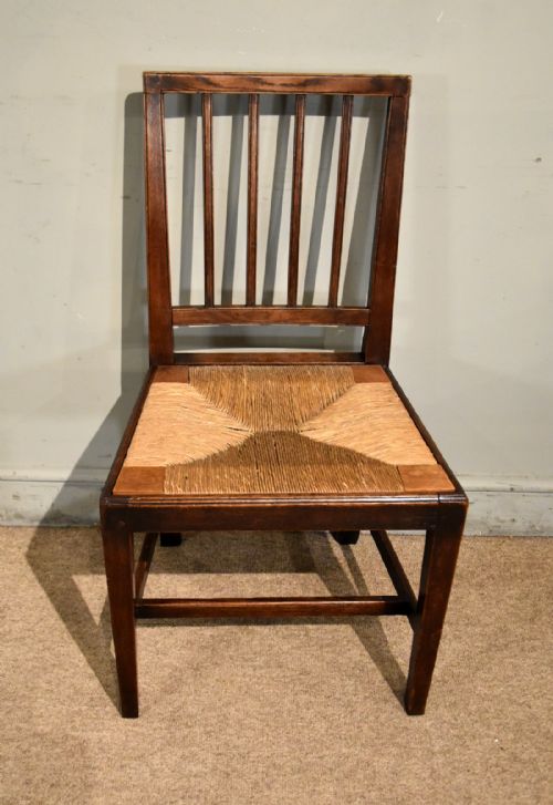 SET OF SIX OAK HEPPLEWHITE DESIGN DINING CHAIRS - ADDITIONAL PHOTO 4