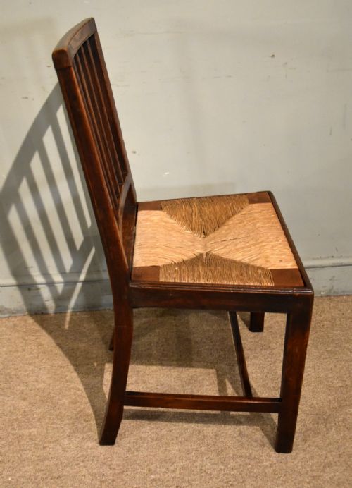 SET OF SIX OAK HEPPLEWHITE DESIGN DINING CHAIRS - ADDITIONAL PHOTO 6