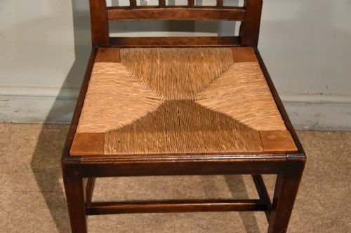 SET OF SIX OAK HEPPLEWHITE DESIGN DINING CHAIRS - ADDITIONAL PHOTO 8