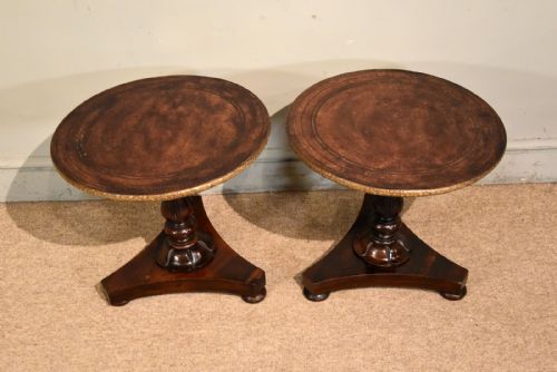 PAIR OF ANTIQUE CONVERTED WINE TABLES - ADDITIONAL PHOTO 1