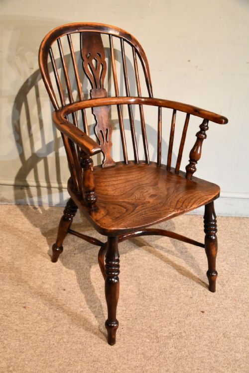 19TH CENTURY YEW WOOD WINDSOR ARMCHAIR - ADDITIONAL PHOTO 2