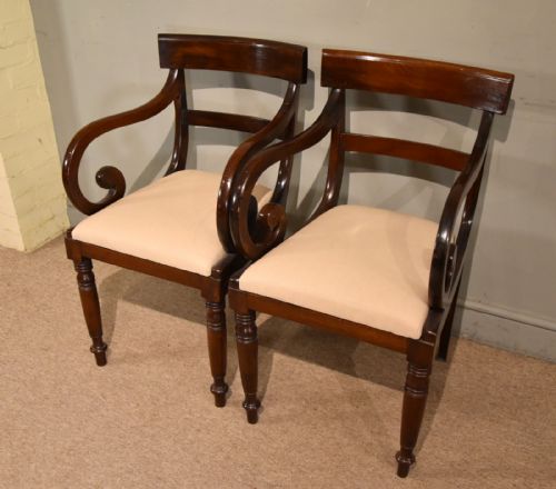 PAIR OF WILLIAM IV MAHOGANY ARMCHAIRS - ADDITIONAL PHOTO 1