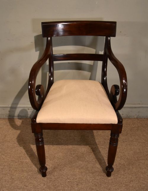 PAIR OF WILLIAM IV MAHOGANY ARMCHAIRS - ADDITIONAL PHOTO 2