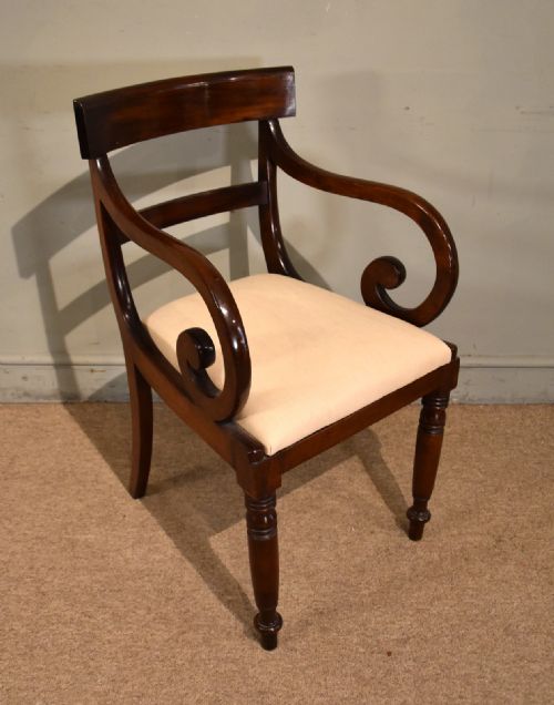 PAIR OF WILLIAM IV MAHOGANY ARMCHAIRS - ADDITIONAL PHOTO 4