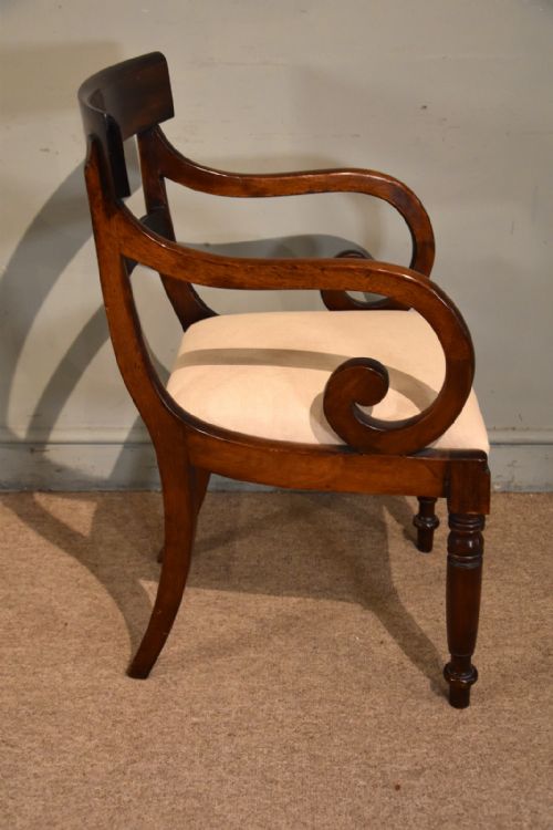 PAIR OF WILLIAM IV MAHOGANY ARMCHAIRS - ADDITIONAL PHOTO 5
