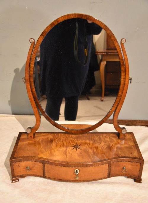 18TH CENTURY SATINWOOD DRESSING MIRROR - ADDITIONAL PHOTO 3