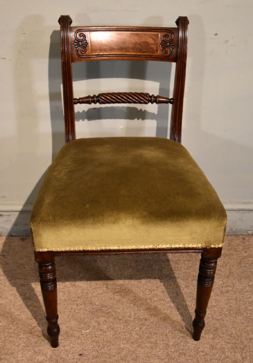 SET OF SIX REGENCY MAHOGANY ROPE BACK DINING CHAIRS - ADDITIONAL PHOTO 3