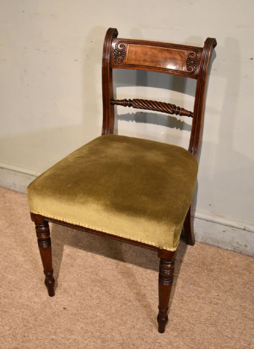 SET OF SIX REGENCY MAHOGANY ROPE BACK DINING CHAIRS - ADDITIONAL PHOTO 5