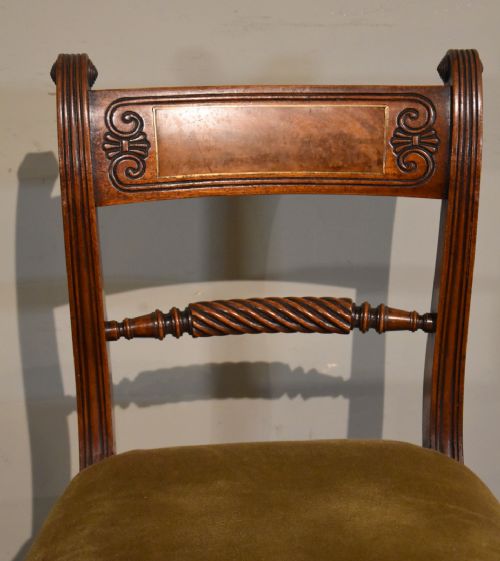 SET OF SIX REGENCY MAHOGANY ROPE BACK DINING CHAIRS - ADDITIONAL PHOTO 6