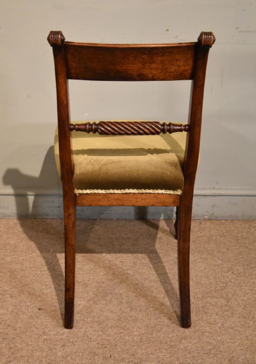 SET OF SIX REGENCY MAHOGANY ROPE BACK DINING CHAIRS - ADDITIONAL PHOTO 7