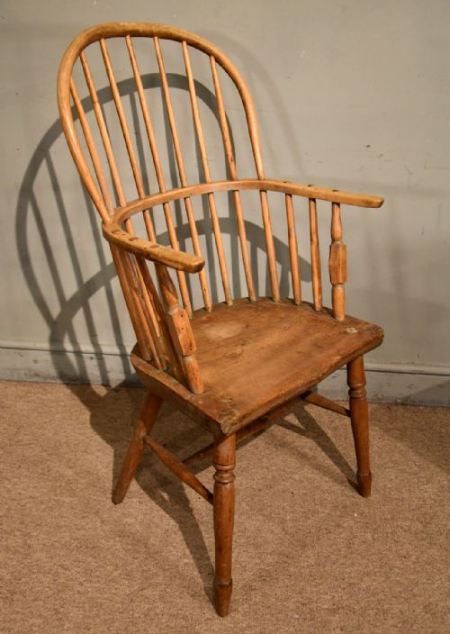 19TH CENTURY ASH STICK BACK WINDSOR ARMCHAIR - ADDITIONAL PHOTO 3