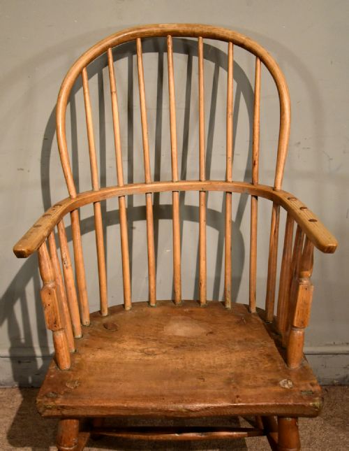 19TH CENTURY ASH STICK BACK WINDSOR ARMCHAIR - ADDITIONAL PHOTO 5