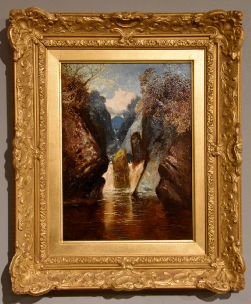 OIL PAINTING PAIR BY CLARENCE HENRY ROE WOODED GLENS NORTH WALES - ADDITIONAL PHOTO 3