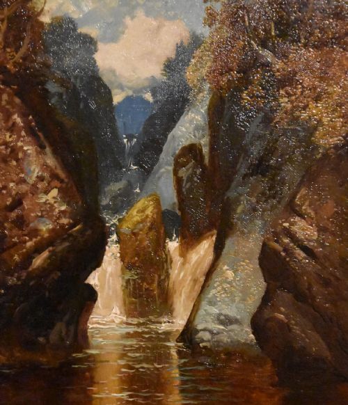 OIL PAINTING PAIR BY CLARENCE HENRY ROE WOODED GLENS NORTH WALES - ADDITIONAL PHOTO 4