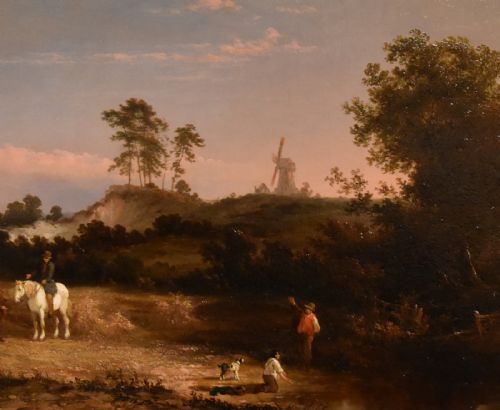 OIL PAINTING BY HENRY JOHN BODDINGTON GATHERING THE HARVEST - ADDITIONAL PHOTO 2