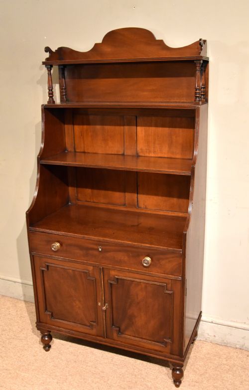 REGENCY MAHOGANY WATERFALL BOOKCASE - ADDITIONAL PHOTO 3