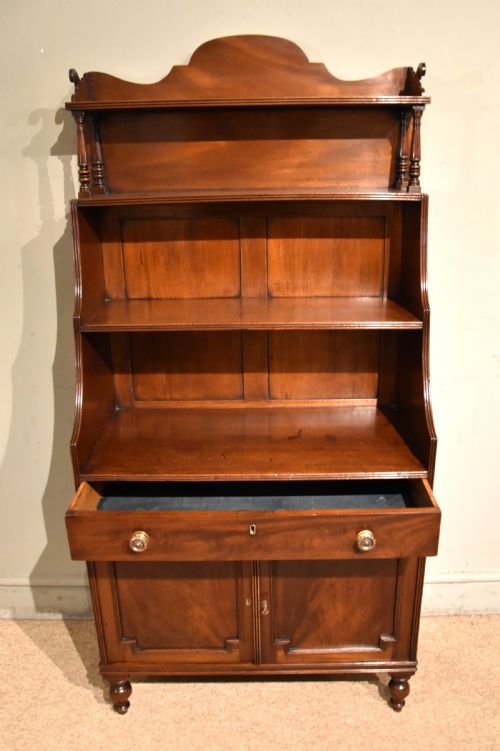 REGENCY MAHOGANY WATERFALL BOOKCASE - ADDITIONAL PHOTO 5