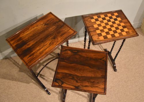 REGENCY ROSEWOOD NEST OF TABLES - ADDITIONAL PHOTO 4