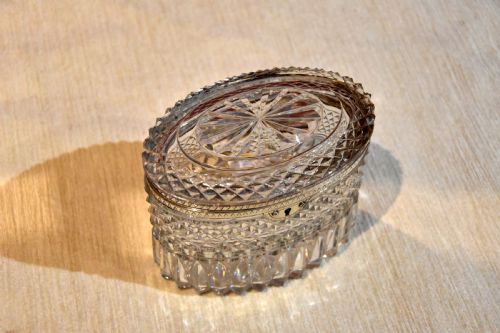 CUT GLASS TEA CADDY BY WILLIAM RUDKINS LONDON C1805 - ADDITIONAL PHOTO 5