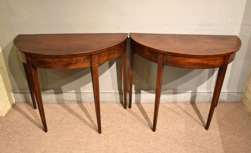 GEORGE III MAHOGANY CONSOLE SIDE TABLES - ADDITIONAL PHOTO 1