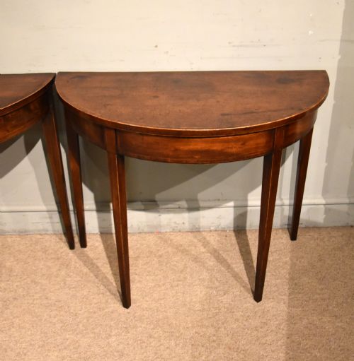 GEORGE III MAHOGANY CONSOLE SIDE TABLES - ADDITIONAL PHOTO 2