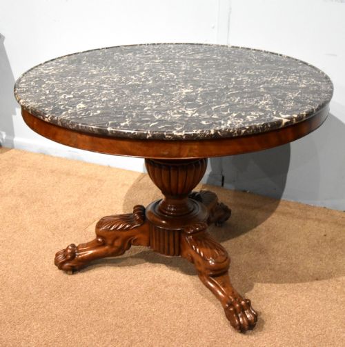 19TH CENTURY MAHOGANY FRENCH GUERIDON TABLE - ADDITIONAL PHOTO 1