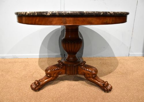 19TH CENTURY MAHOGANY FRENCH GUERIDON TABLE - ADDITIONAL PHOTO 5