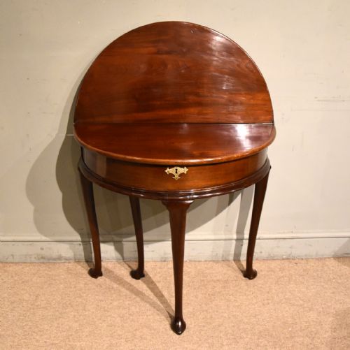 LATE GEORGE IIL FOLD OVER TEA TABLE