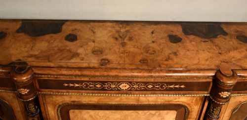 19TH CENTURY WALNUT CREDENZA SIDEBOARD - ADDITIONAL PHOTO 9
