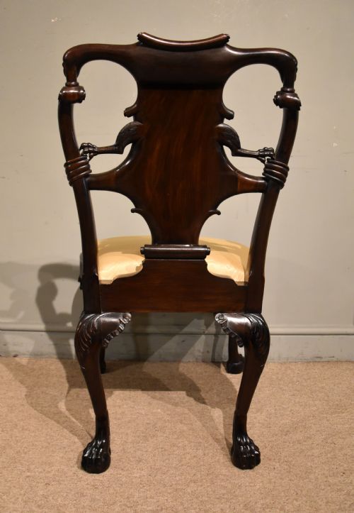 19TH CENTURY CUBAN MAHOGANY CARVED SIDE CHAIR - ADDITIONAL PHOTO 8