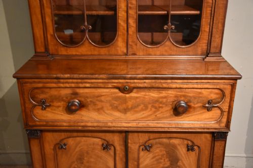 WILLIAM IV MAHOGANY SECRETAIRE BOOKCASE - ADDITIONAL PHOTO 2