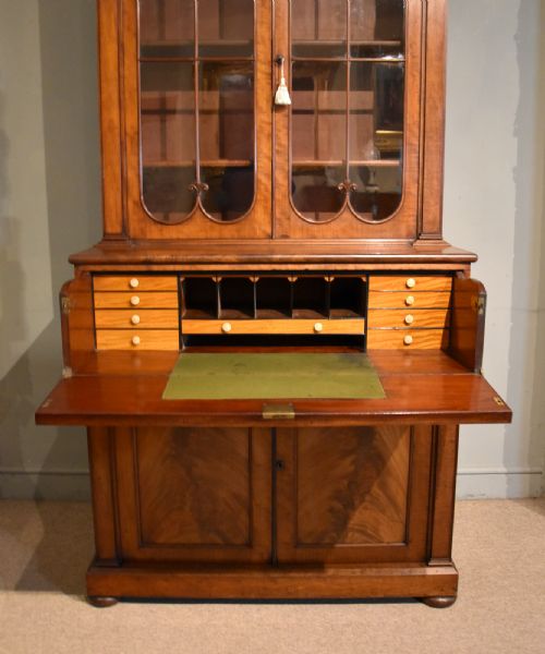 WILLIAM IV MAHOGANY SECRETAIRE BOOKCASE - ADDITIONAL PHOTO 6