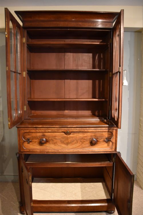 WILLIAM IV MAHOGANY SECRETAIRE BOOKCASE - ADDITIONAL PHOTO 8