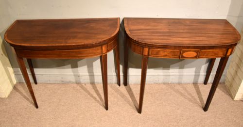 MATCHED PAIR OF LATE 18TH CENTURY CARD TABLES - ADDITIONAL PHOTO 2