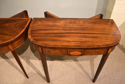 MATCHED PAIR OF LATE 18TH CENTURY CARD TABLES - ADDITIONAL PHOTO 3