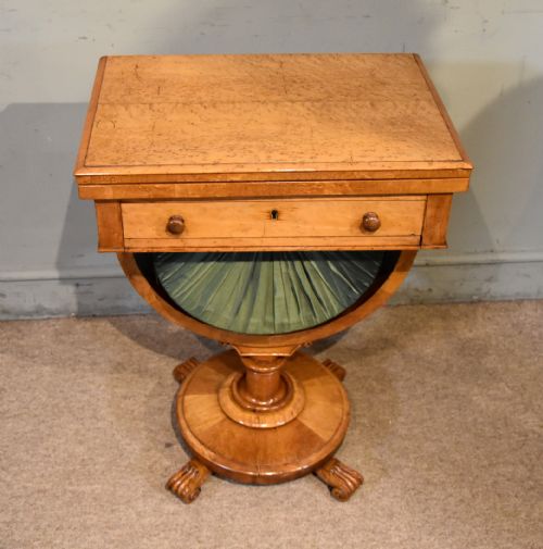 REGENCY MAPLE SEWING AND GAMES TABLE - ADDITIONAL PHOTO 1