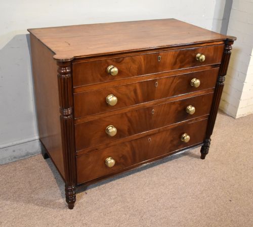 REGENCY PERIOD MAHOGANY CHEST OF DRAWERS - ADDITIONAL PHOTO 3