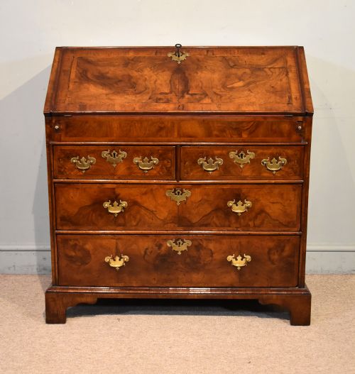 GEORGE II WALNUT VENEERED BUREAU CHEST