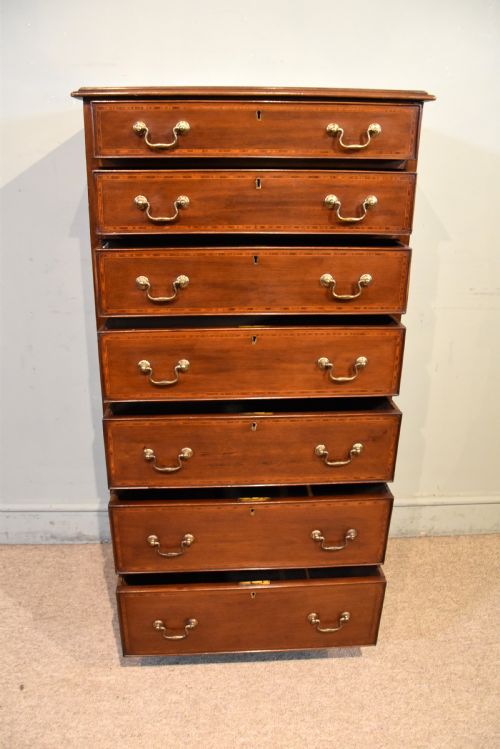 EDWARDIAN MAHOGANY WELLINGTON CHEST SPILLMAN CO - ADDITIONAL PHOTO 8